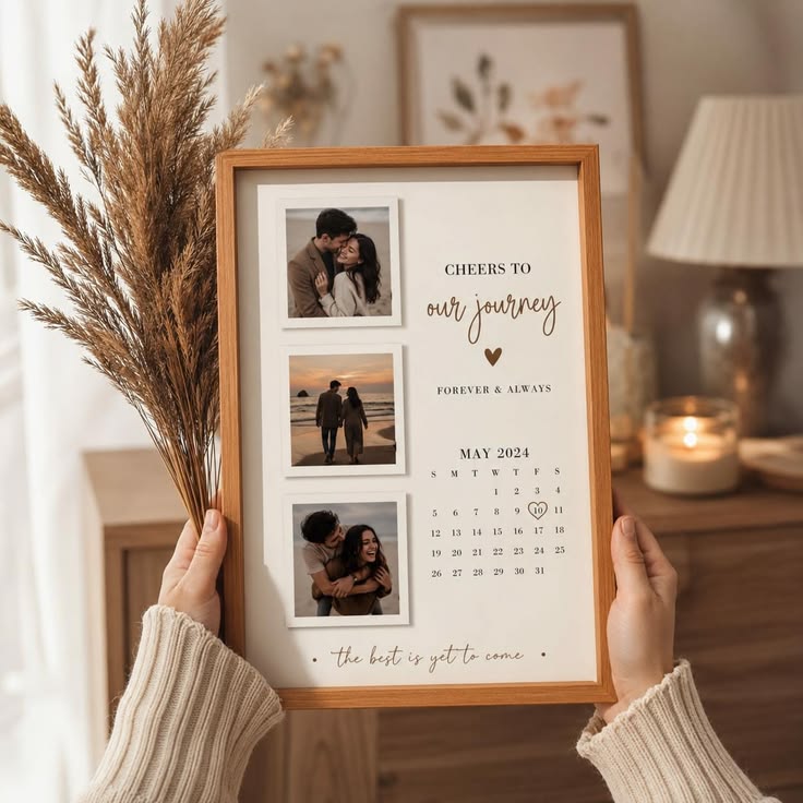 1 Personalized Photo Calendar Canvas Print